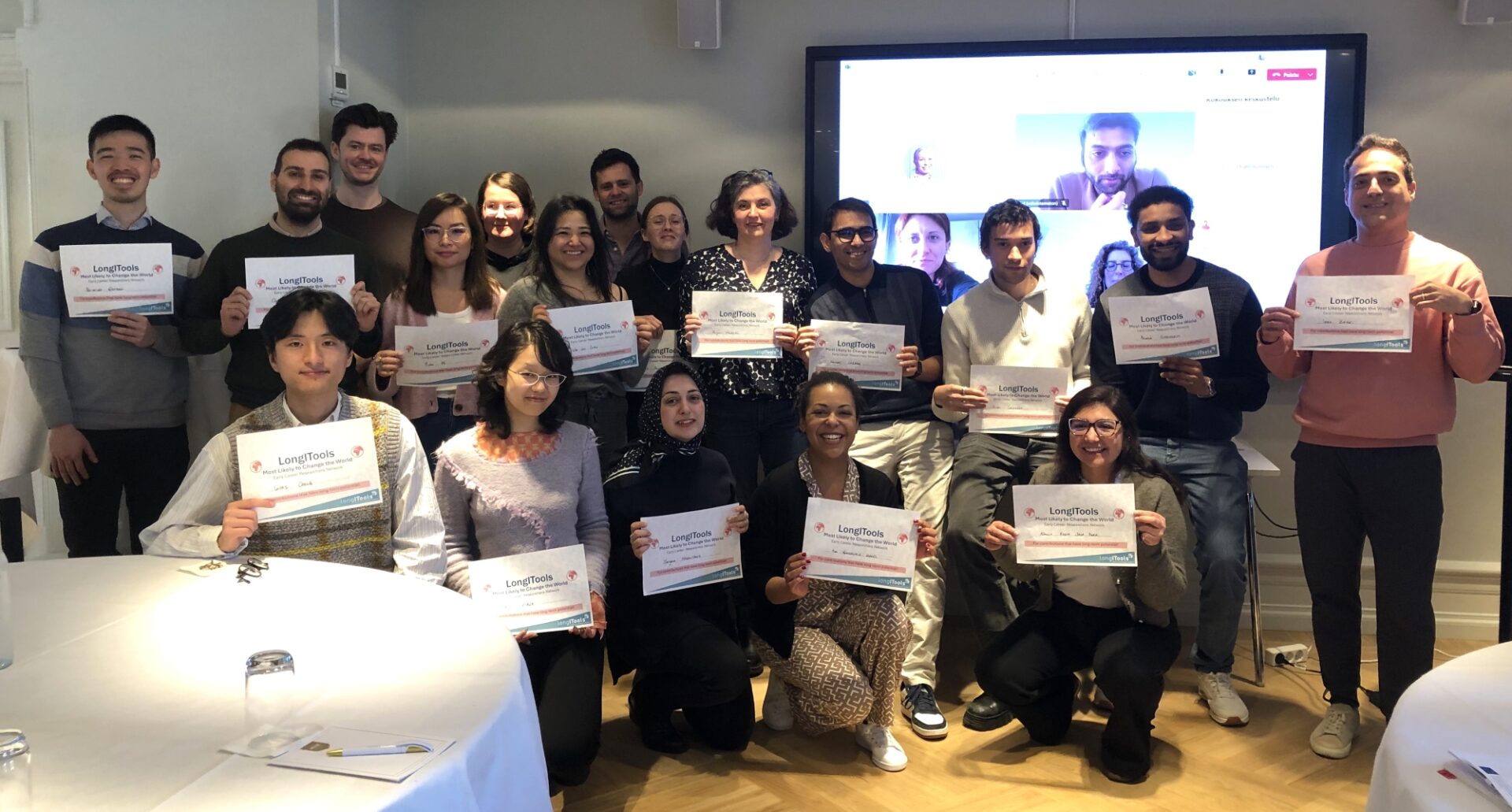 LongITools Early Career Researchers with their certificates